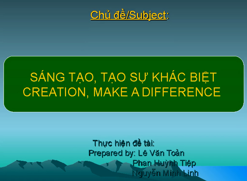 Sáng tạo, tạo sự khác biệt - Mr Toàn,  Angsana Lăng Cô